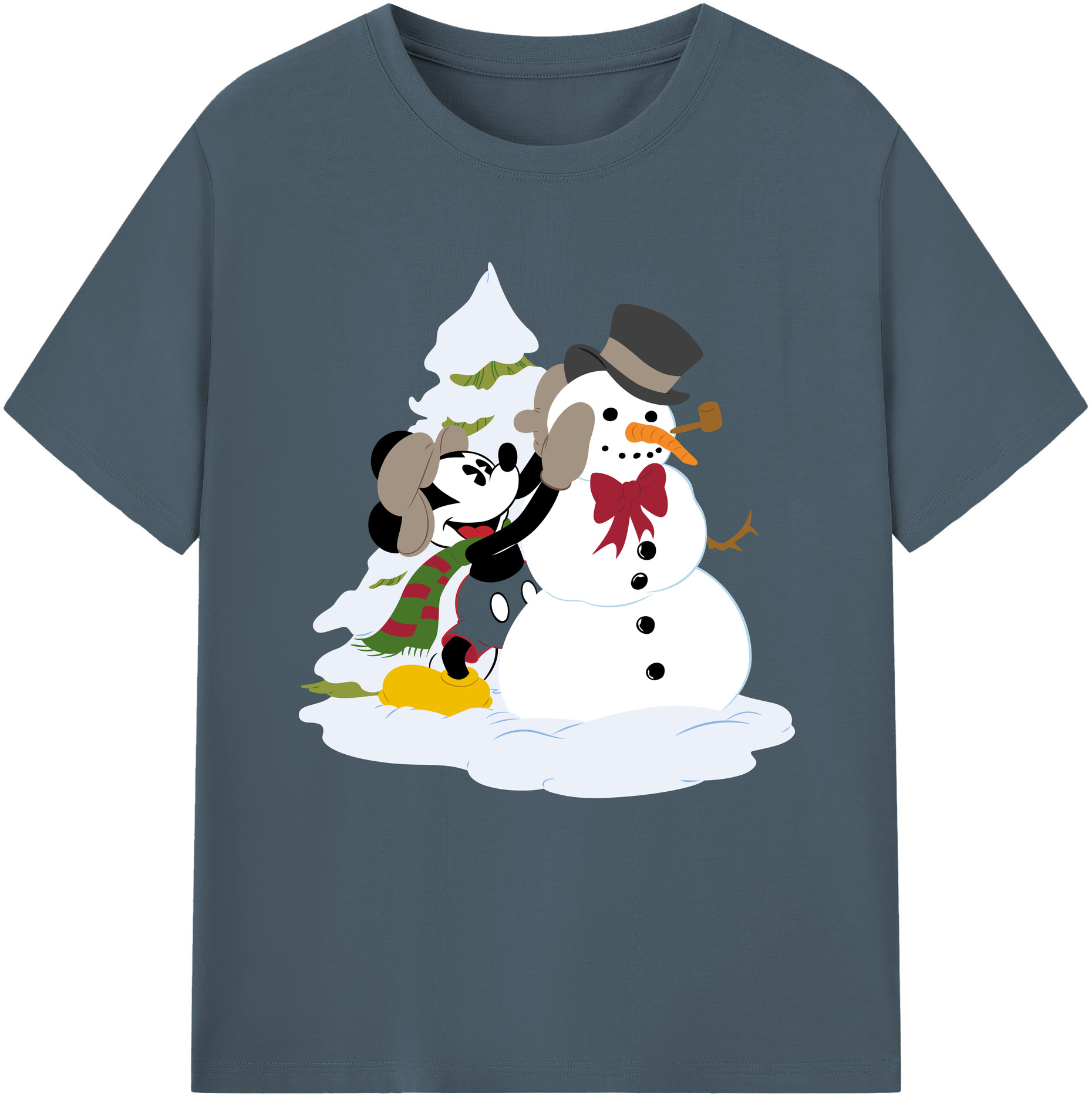 （画像用） ミッキーマウス Mickey Mouse 綿100％半袖Tシャツ（フロントプリント）
